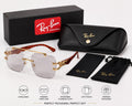 Men's Rimless Photochromic Sunglasses.